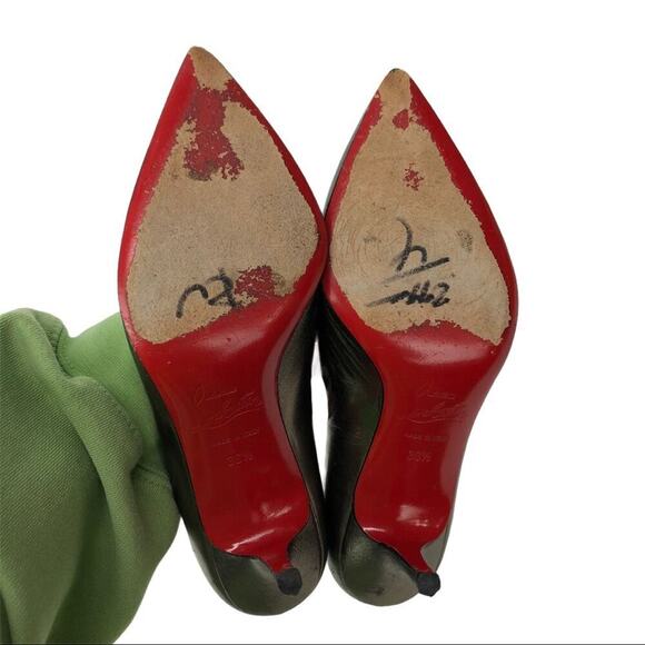 Christian Louboutin Metallic Stiletto Heels Pumps Size 6.5 - Picture 14 of 16